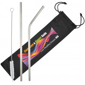 Metal Straws in Pouches
